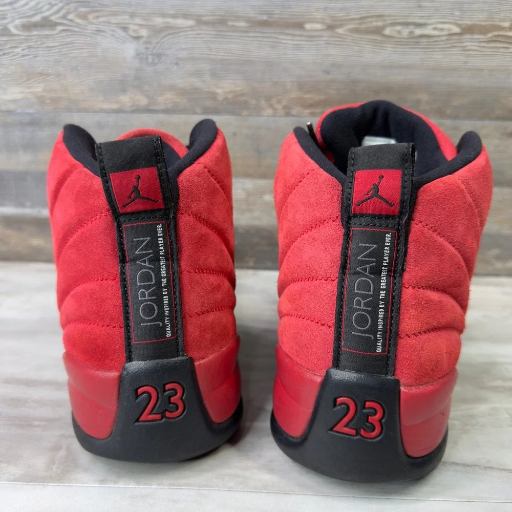 Jordan 12 Retro Reverse Flu Game Mens Size 10 Basketball Shoes CT8013-602 Red